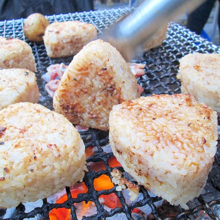 ＢＢＱに☆味ご飯の焼きおにぎり